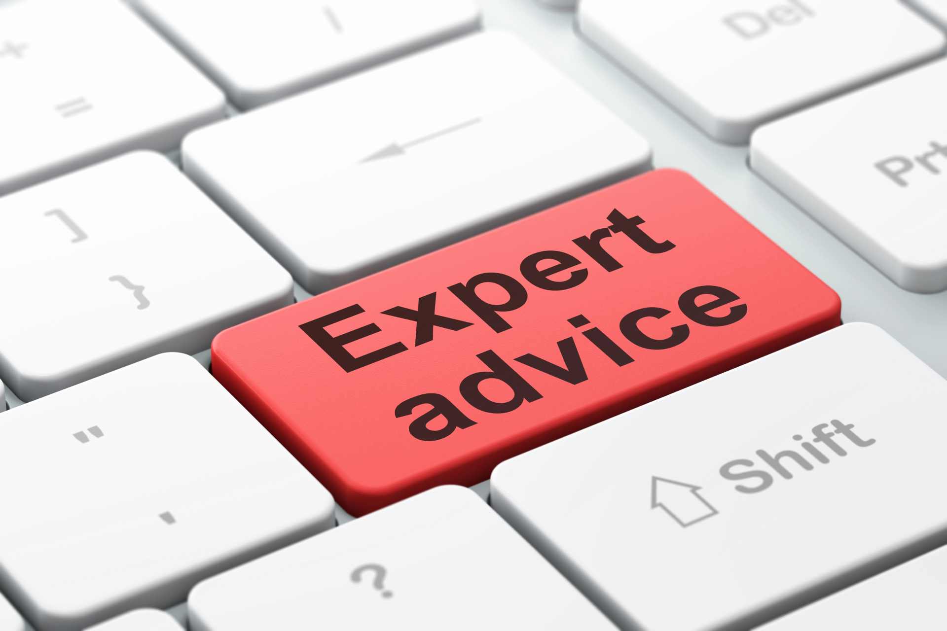 Computer keyboard with a key labeled “Expert Advice” — symbolizing the critical guidance the Ministry for the Environment has failed to seek on glyphosate.