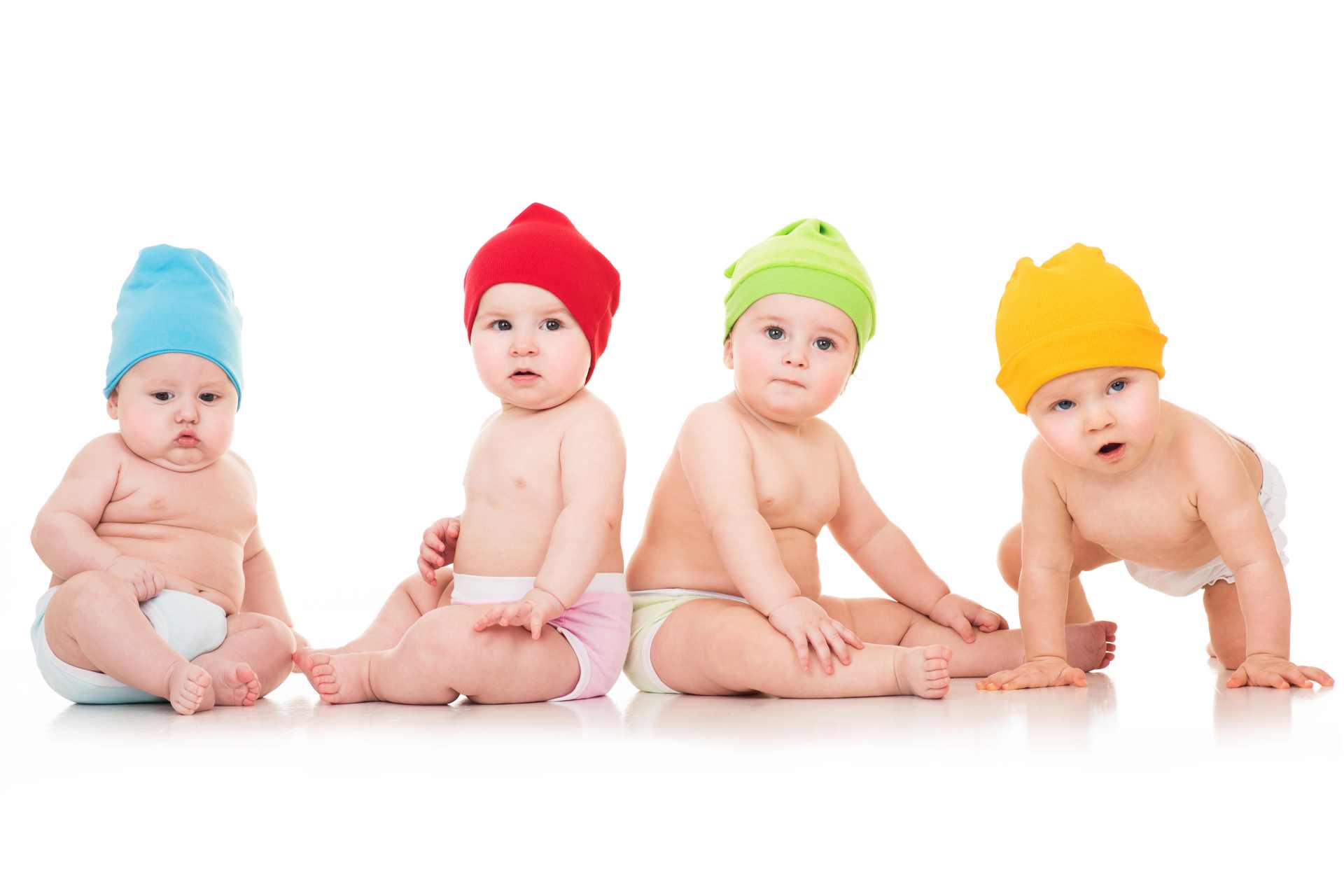 Four diverse infants representing the impact of modern environmental exposures on gut health and microbiome diversity.