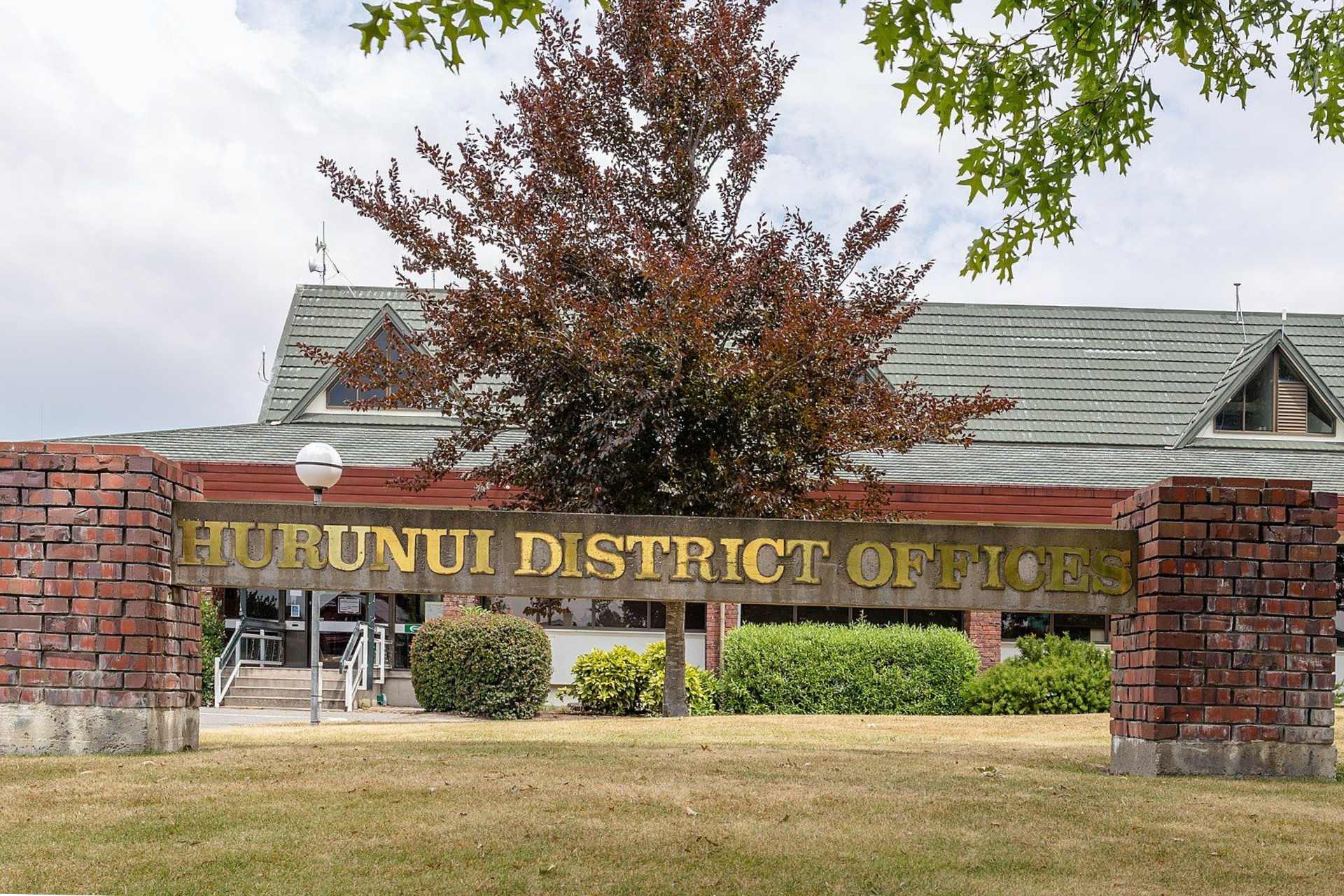 Exterior of the Hurunui District Council offices in Canterbury, New Zealand, used in an article examining the council’s response to questions about herbicide use and glyphosate spraying in public spaces.