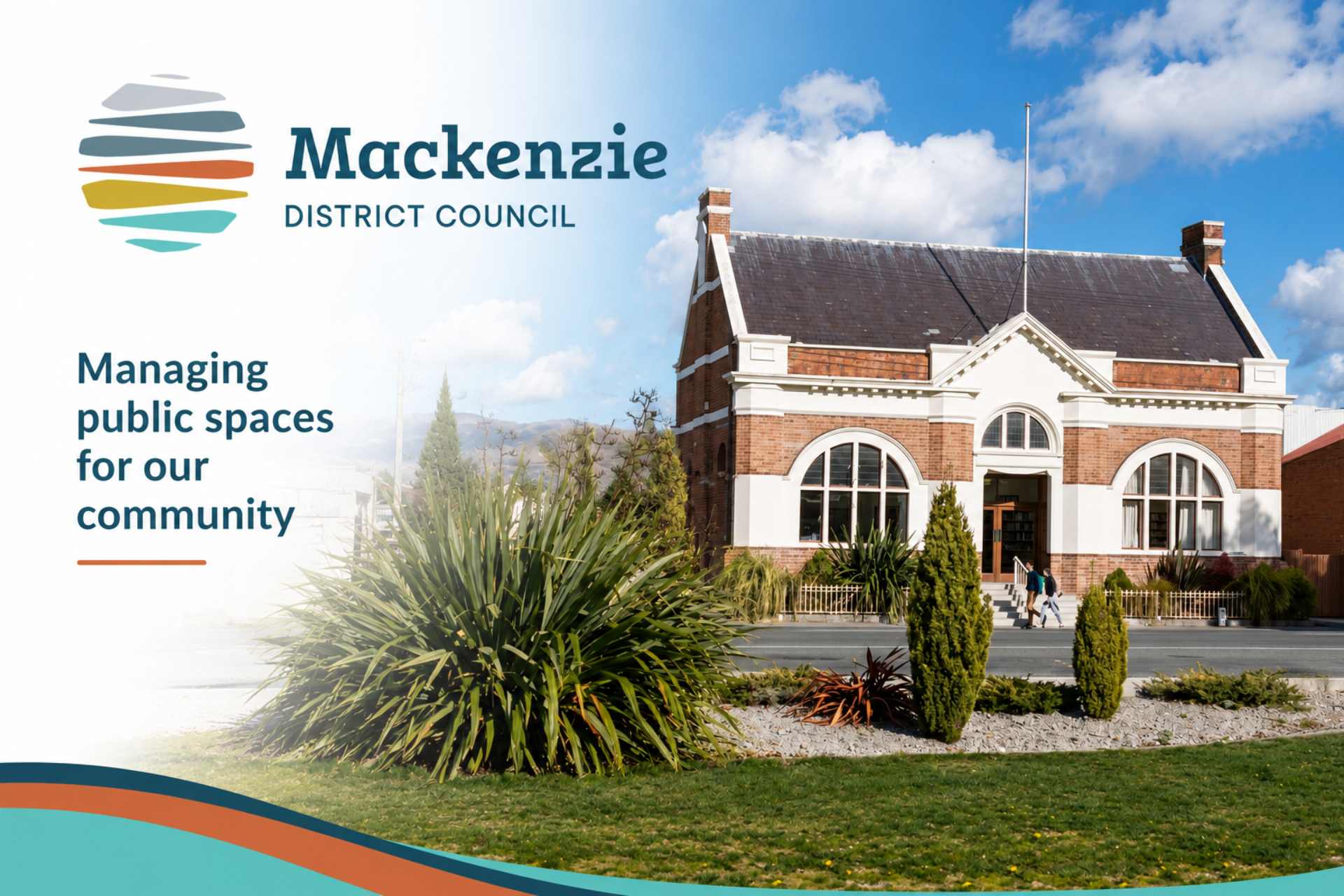MacKenzie District Council offices in Fairlie, accompanying an article on herbicide use and public space spraying in the Mackenzie District.