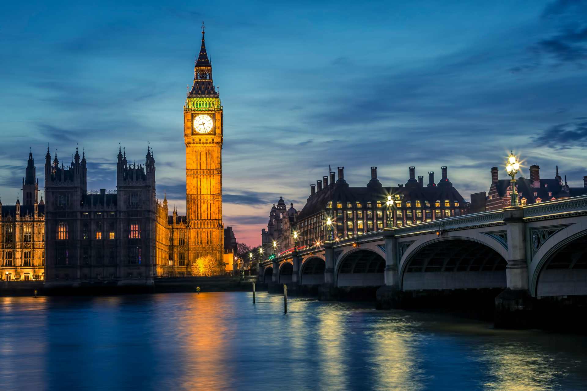View across Westminster Bridge in London towards Big Ben and the Houses of Parliament, home of the UK Parliament, as Britain reviews glyphosate approval ahead of its December 2026 deadline.